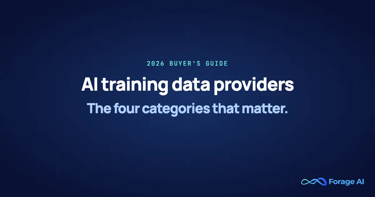 AI training data providers: the 2026 buyer's guide to the four categories.