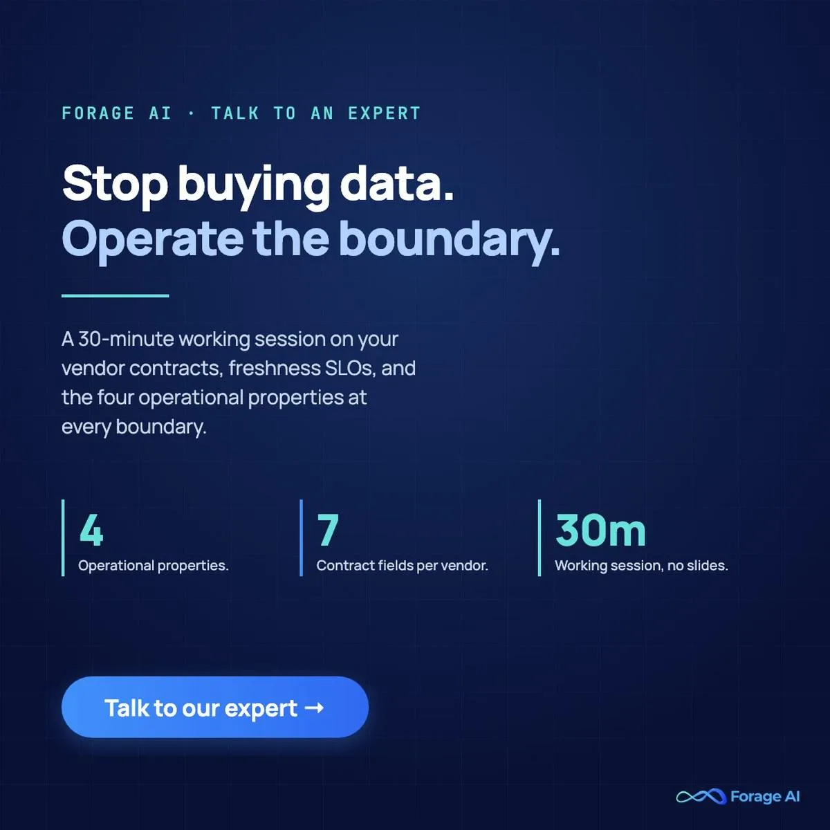 Forage AI manages the AI training data boundary so your team can operate the model