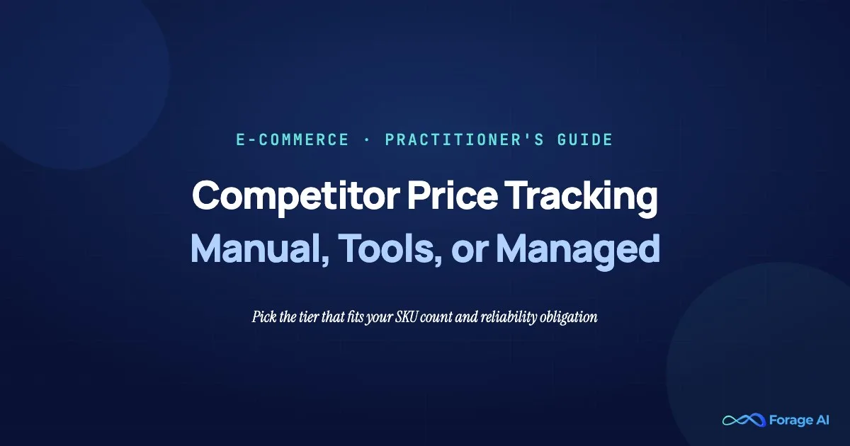 Top Competitor Price Tracking Tools: Manual, Tools, and Managed Services Compared