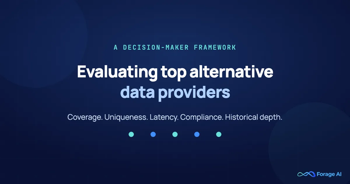 Evaluating Top Alternative Data Vendors: Coverage, Compliance, and Delivery Quality