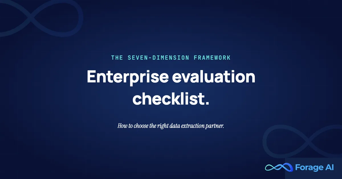 Data Extraction Company – Enterprise Evaluation Checklist