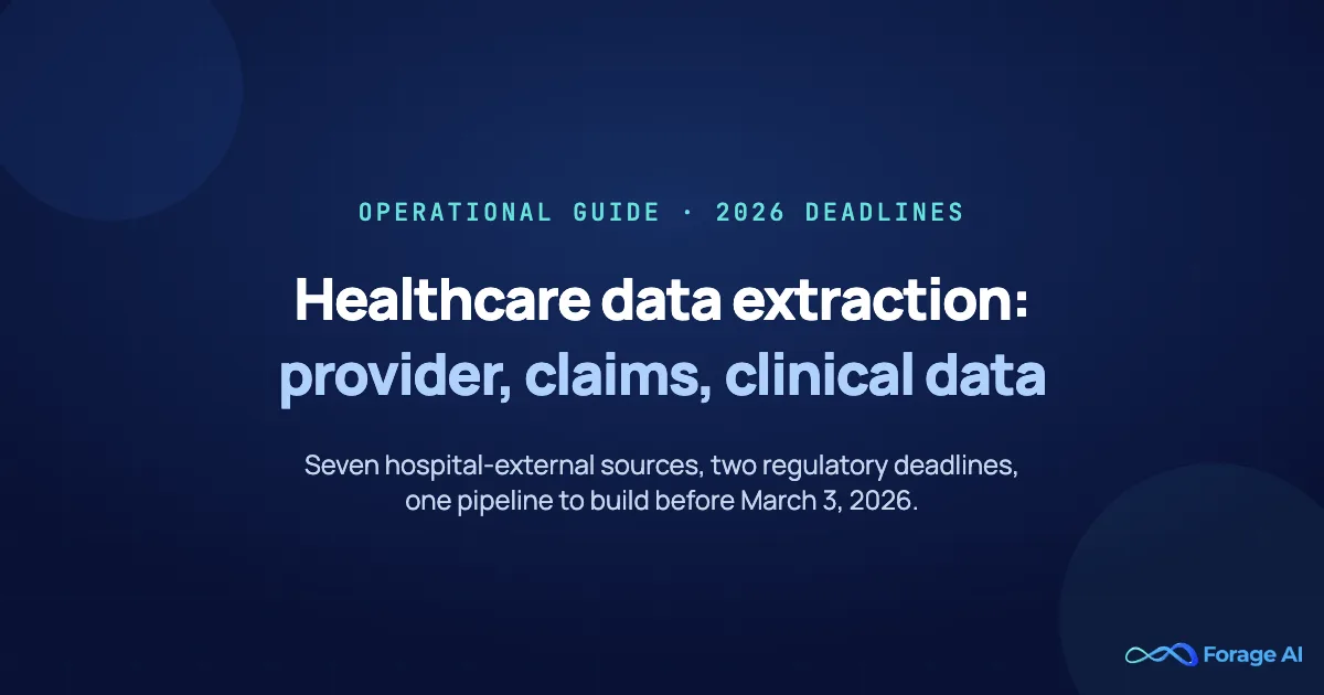 Healthcare Data Extraction: How Health Data Teams Automate Provider, Claims, and Clinical Data