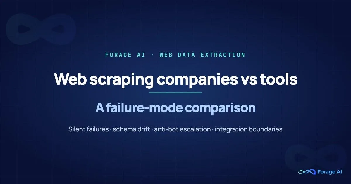 Web Scraping Companies vs Tools: A Failure-Mode Comparison