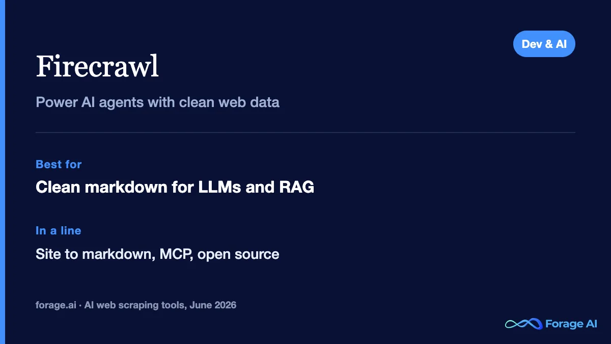 Firecrawl: power AI agents with clean web data.