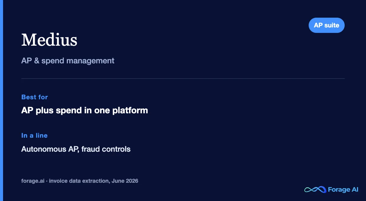 Medius snapshot: AI invoice capture within accounts payable and spend management