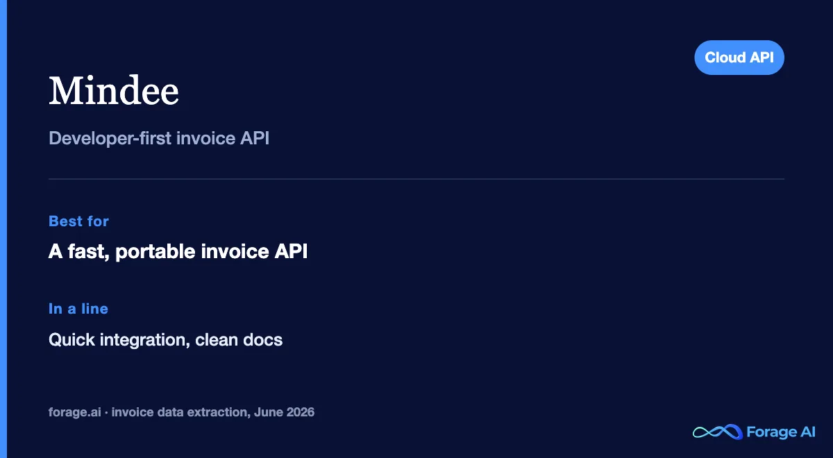 Mindee snapshot: developer-first invoice OCR API with fast integration