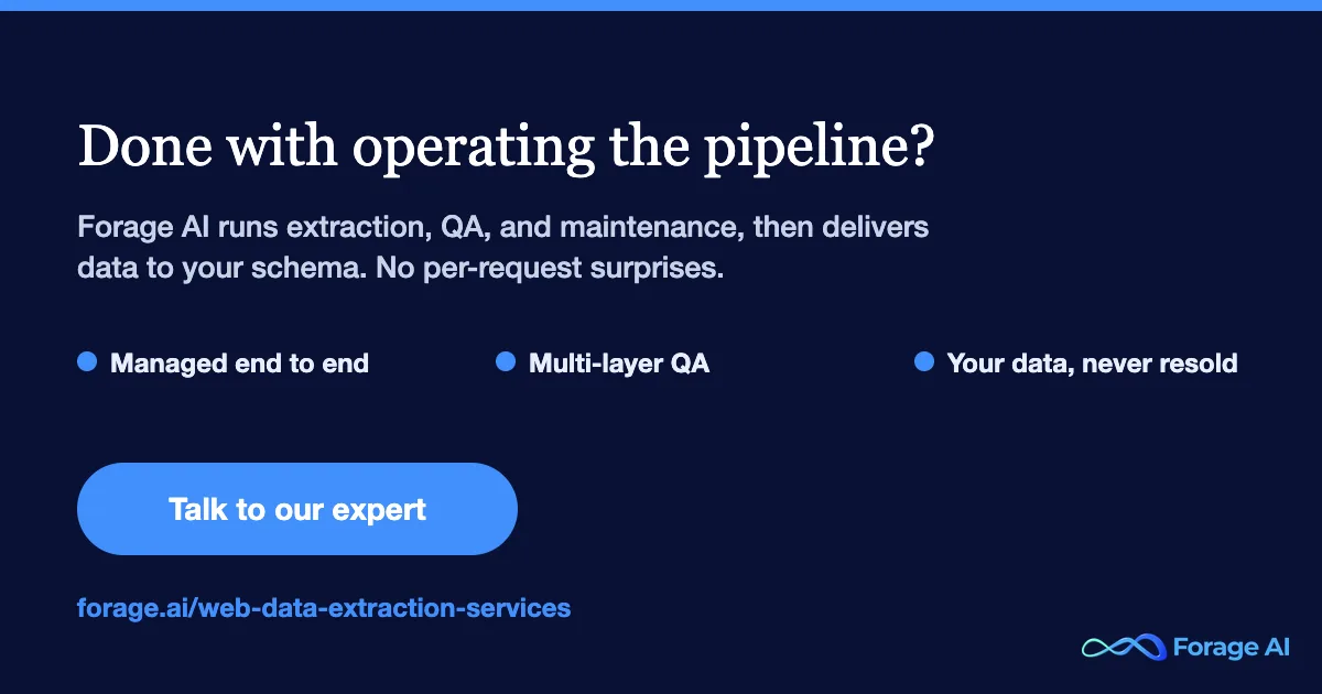 Forage AI managed extraction. Talk to our expert.