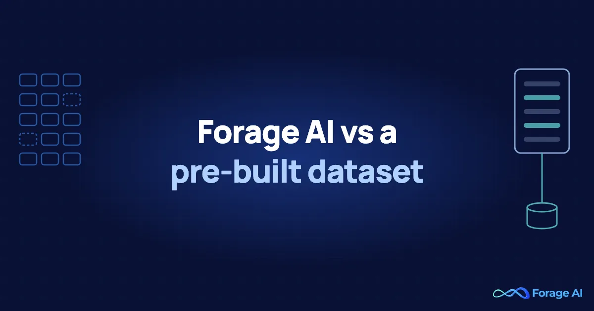 Forage AI Custom Data vs a Pre-Built Dataset: Who Owns the Part That Distinguishes You