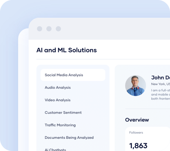 AI and ML Solutions menu card