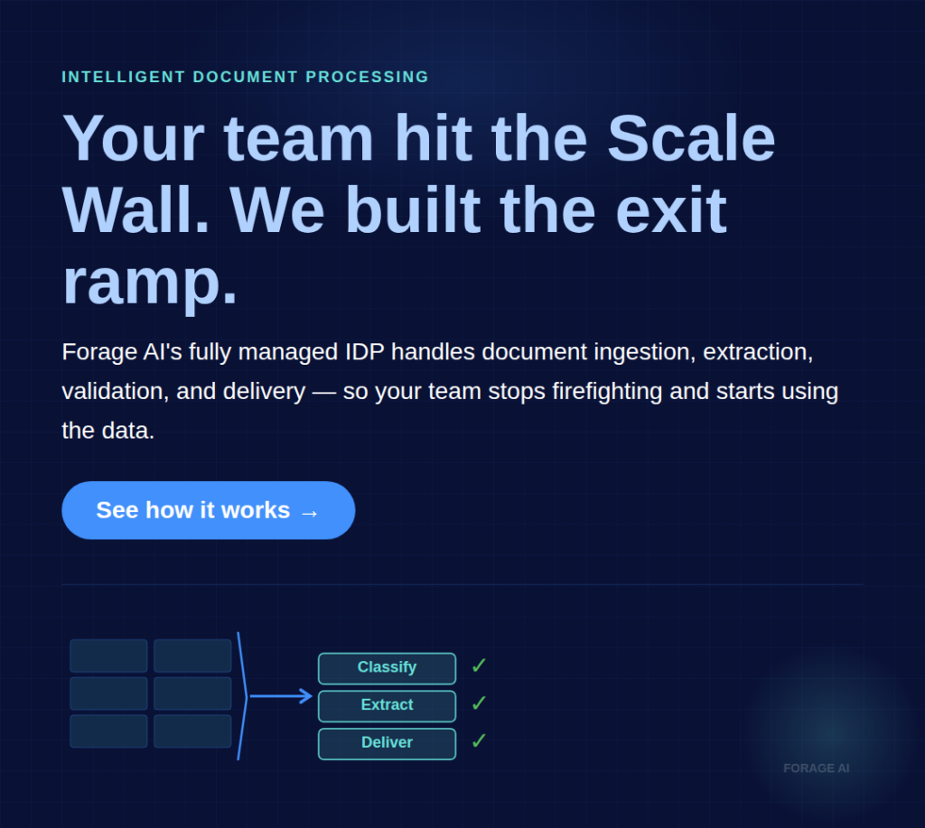 Scale Wall - Forage AI's IDP