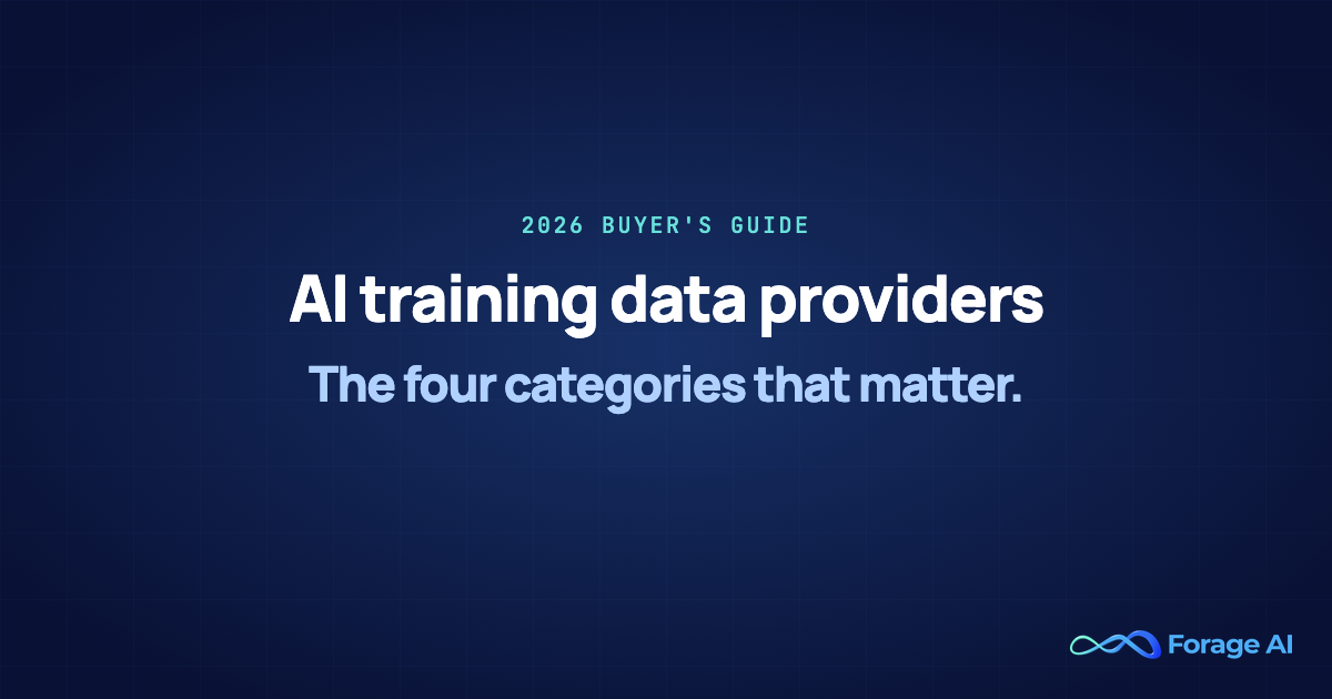 AI training data providers — the 2026 buyer's guide to the four categories.