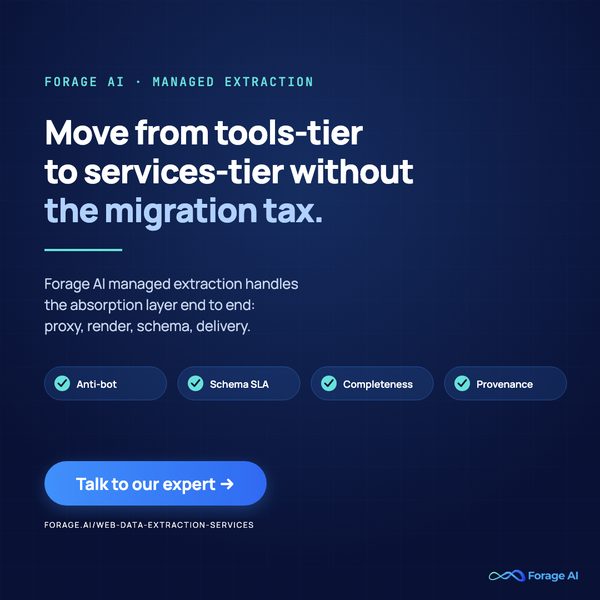 Forage AI managed web data extraction services - talk to our expert
