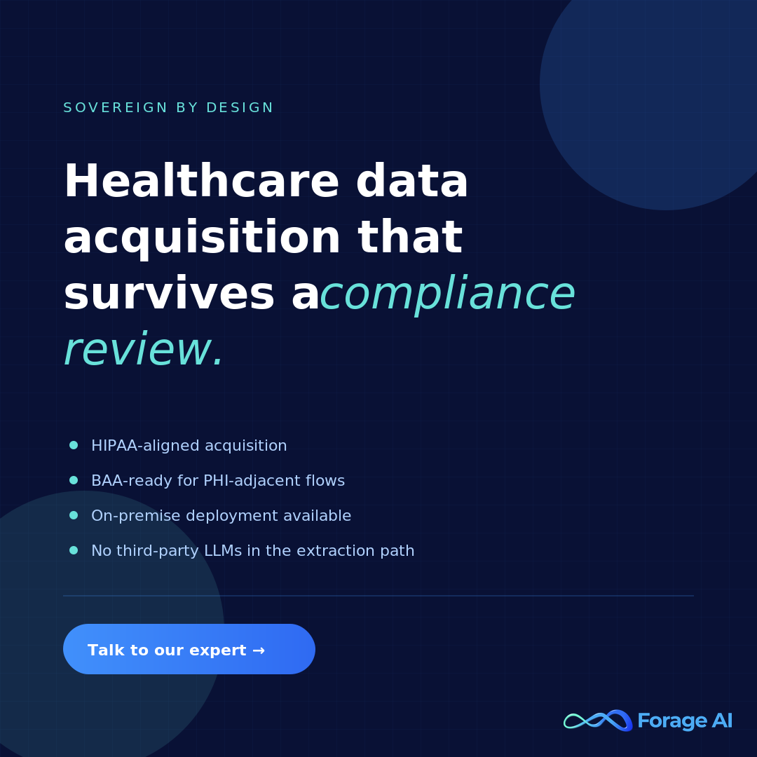 Forage AI Sovereign-by-design healthcare data acquisition